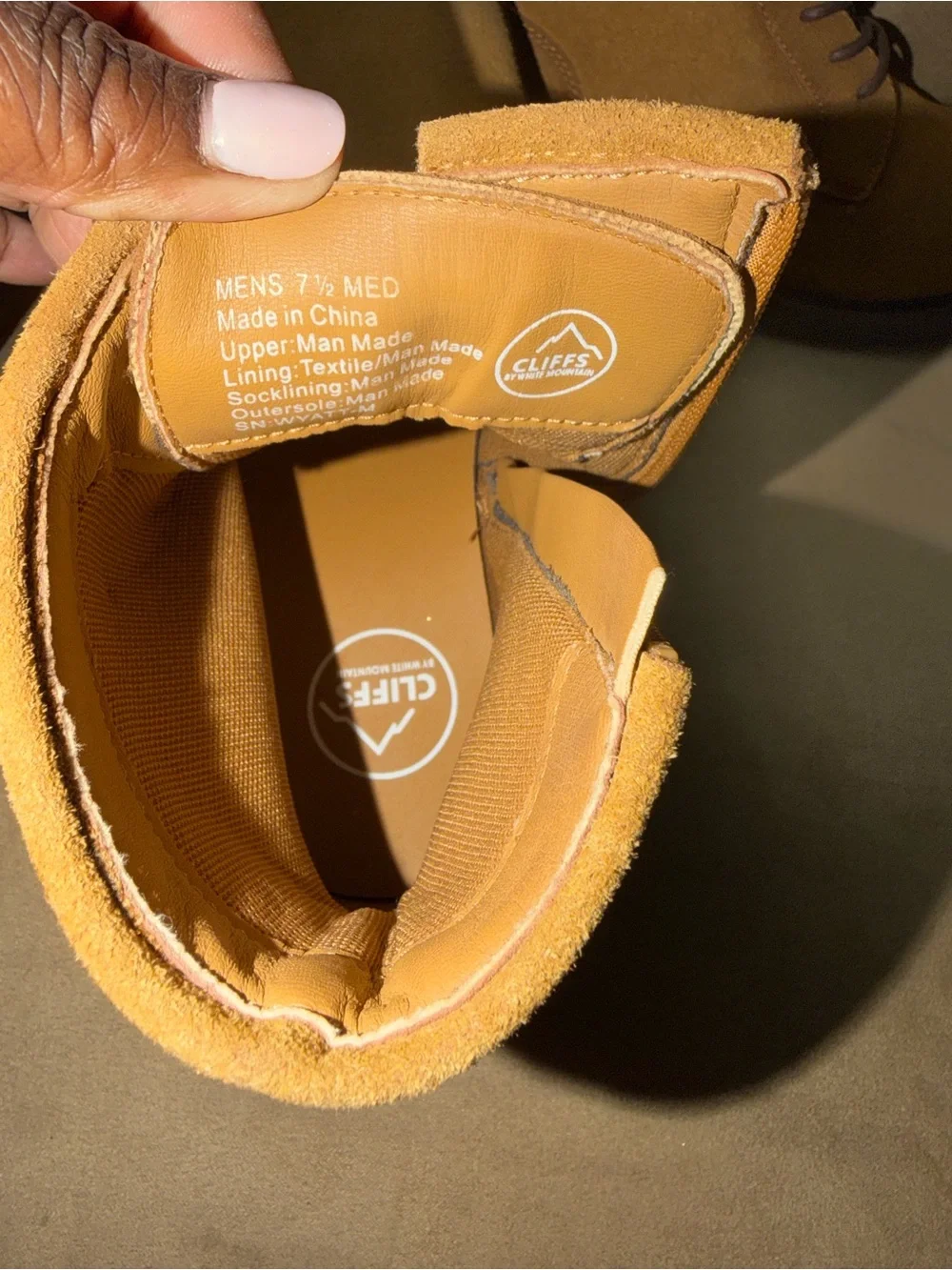 Cliffs by WHITE MOUNTAIN Men's Tan Suede Chukka Lace-Up Boots